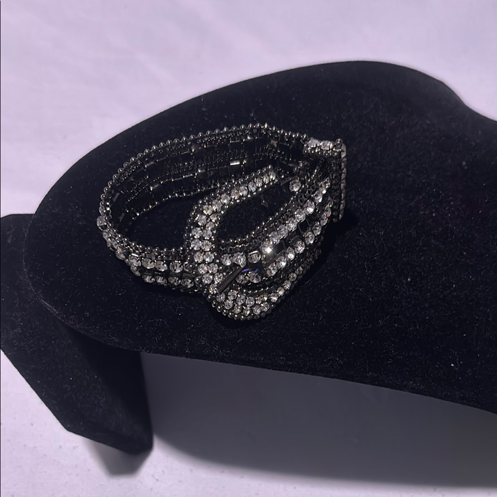 Elegant Silver Crystal Bracelet